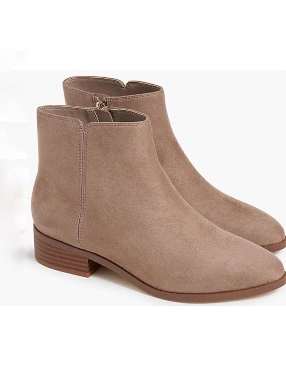 J.Crew Women’s Gray Suede Heeled Ankle Boots Booties